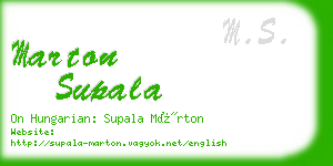 marton supala business card